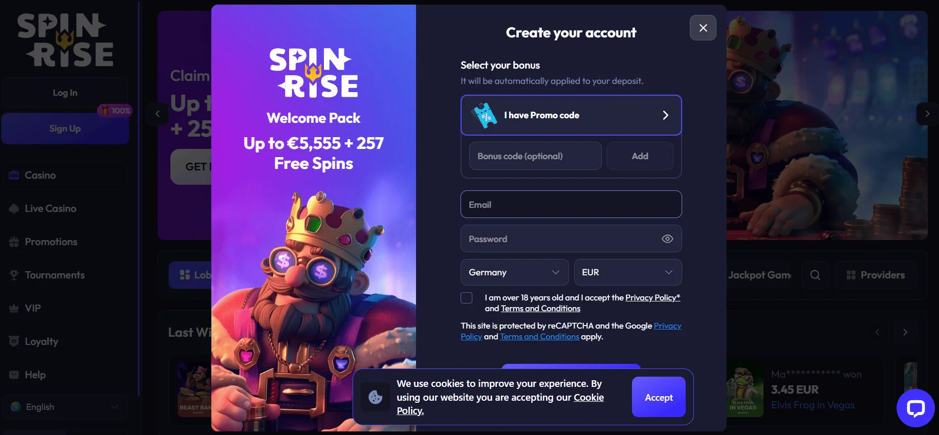 Spinrise Mobile Login: How to Access via Smartphone